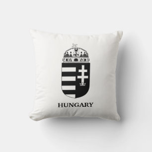 Almofada Brasão de Armas Húngaro Arte Monocromática Contemp