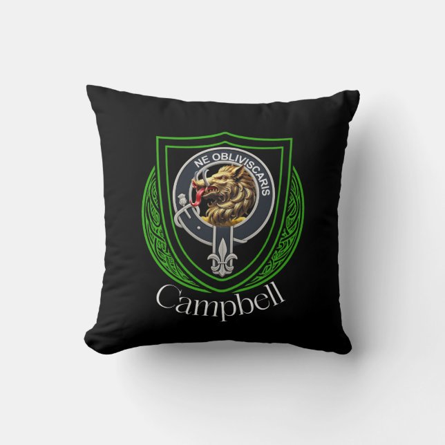 Almofada Brasão do Clã Escocês Campbell (Frente)