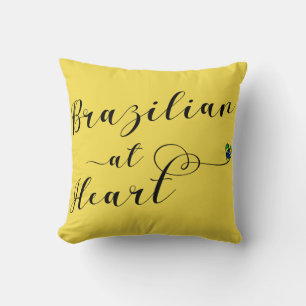 Almofada Brasil: Cushion de Coração