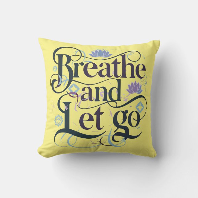 Almofada Breathe and Let Go (Frente)