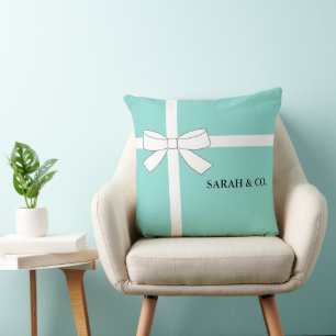 Almofada BRIDE CO Teal Blue Party Personalize Decor