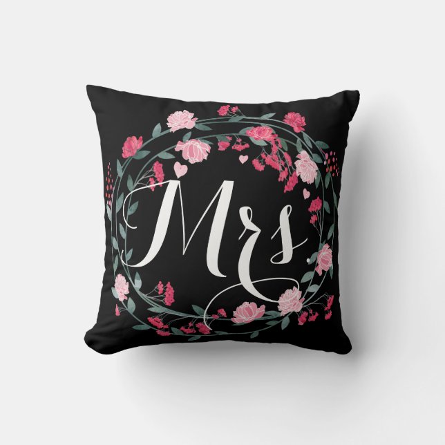 Almofada Brides Vintage Floral Garland Wreath (Frente)