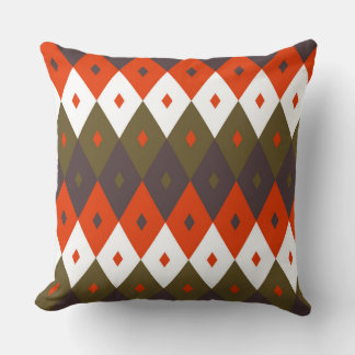 Almofada Bright and Vivid Rhombus Pattern Throw Pillow