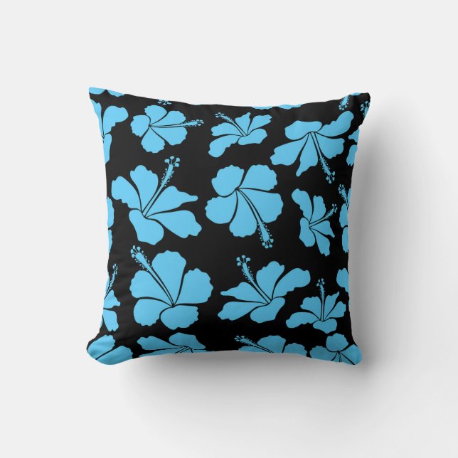 Almofada Bright hawaiian seamless pattern with tropical hib (Frente)