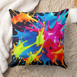 Almofada Bright Neon Splasps in Abstrato Art