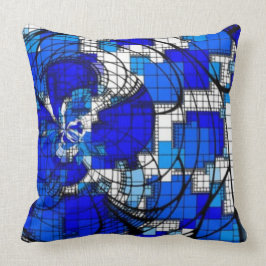 Almofada "Brilhante corajoso BRANCO dos AZUIS COBALTOS