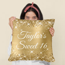 Brilhante Glittery Dourado Glam Sweet 16