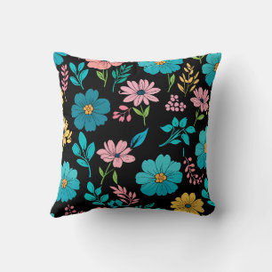 Almofada Brilhantes Whimsical em Midnight Blackground