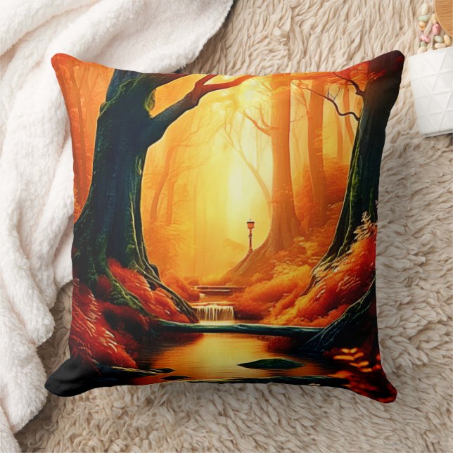 Almofada Brilho de Ouro da Floresta Encantada (Cobertor)