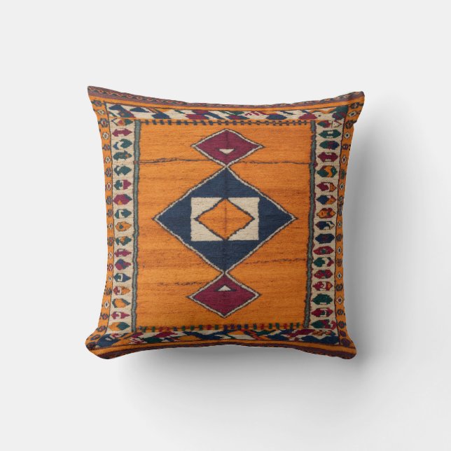 Almofada Brilho Persa" Cushions Amarelos Kilim: (Frente)