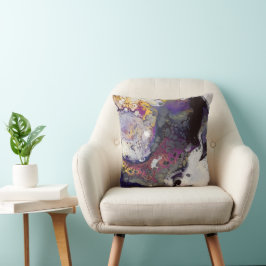 Almofada Brilho, Púrpura, Mauve, Amarelo, Branco