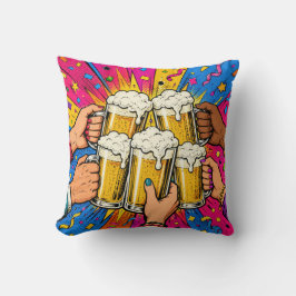 Almofada Brinde com Caneca de Cerveja Pop Art