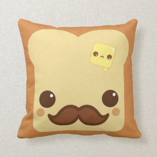 Almofada Brinde de Kawaii com bigode e manteiga bonito