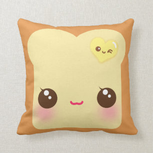 Almofada Brinde de Kawaii com manteiga bonito do coração