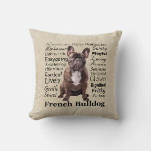 Almofada Brindle French Bulldog Traits