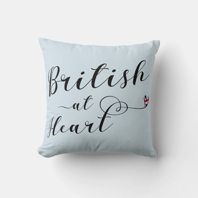 Almofada British At Heart Throw, Reino Unido (Frente)