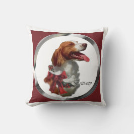 Almofada Brittany Spaniel Christmas