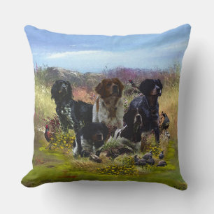 Almofada Brittany Spaniels, Travesseiro decorativo de caça