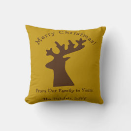 Almofada Bronze Personalizado de Cabeça de Reena de Natal D