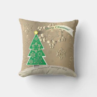Almofada Bronzy Snowy Natal "Feliz Natal!"
