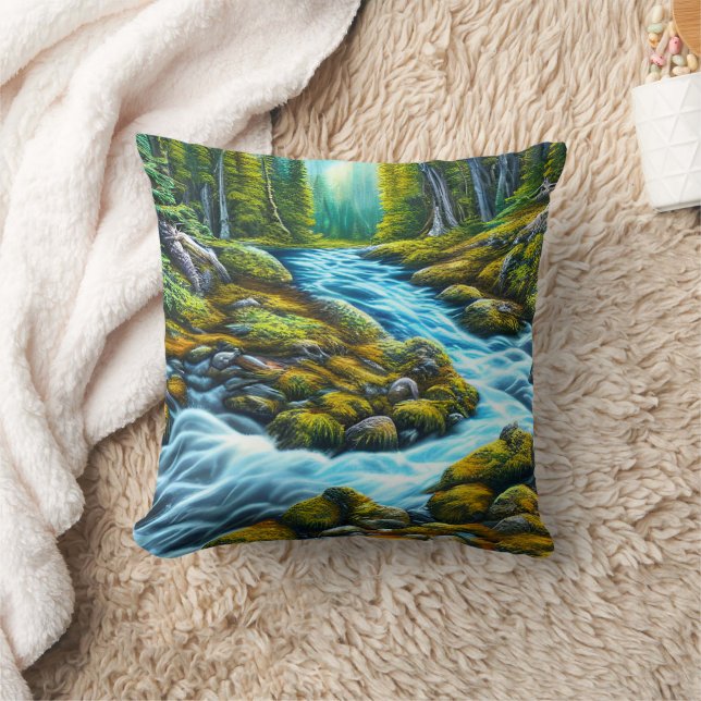 Almofada Brook de borbulhamento de natureza mágica (Cobertor)