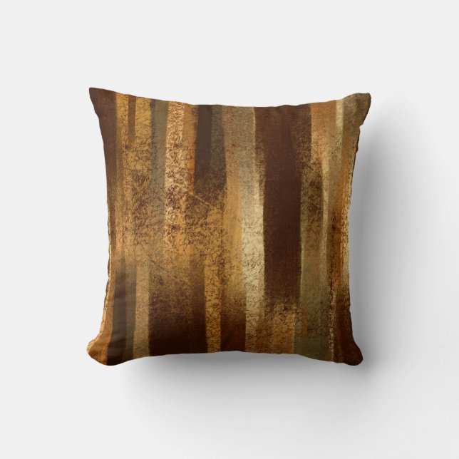 Almofada Brown abstrato e bege Textured (Frente)