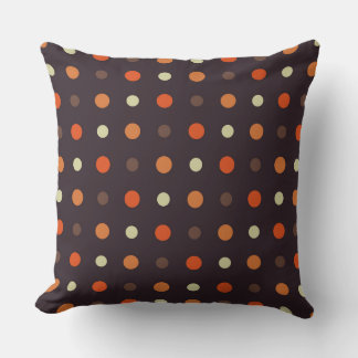 Almofada brown and orange fall polka dot