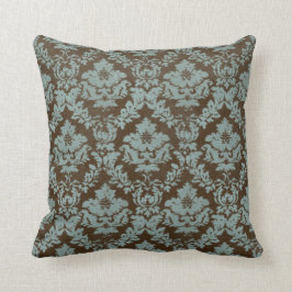 Almofada Brown e travesseiro decorativo afligido cerceta do