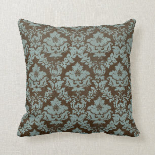 Almofada Brown e travesseiro decorativo afligido cerceta do