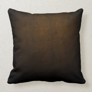 Almofada Brown escuro & design preto de matéria têxtil