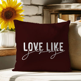 Almofada Brown Love como Jesus Travesseiro decorativo Crist