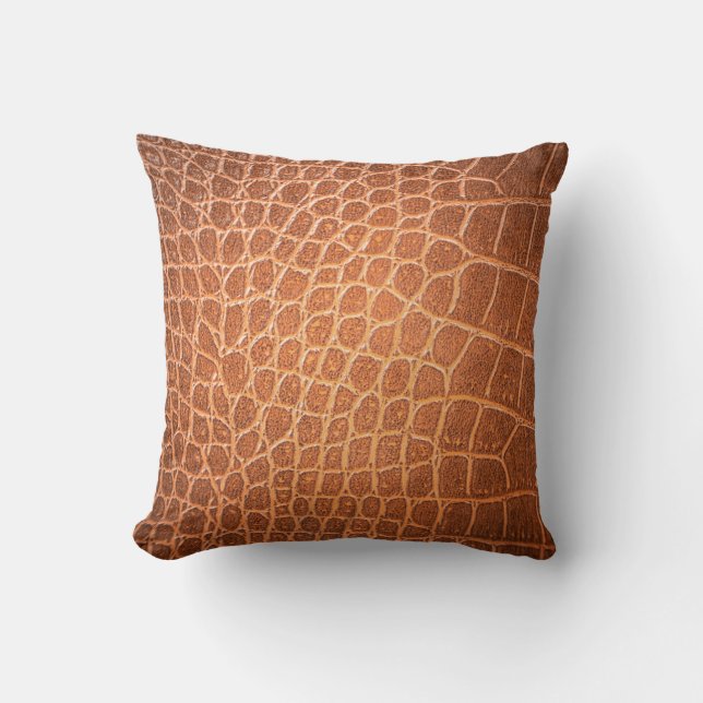 Almofada Brown skin leather texture use for background (Frente)