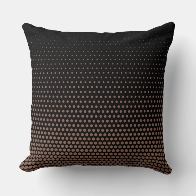Almofada Brown-tangelo Techno Dots Modernos (Frente)