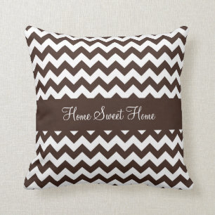 Almofada Brownie Brown Chevron do chocolate