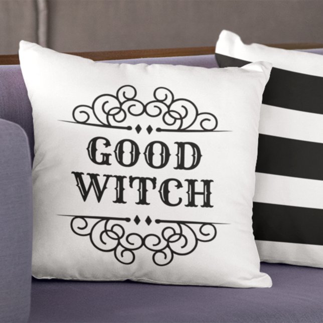 Almofada Bruxa Boa Personalizado Halloween Branco (Criador carregado)