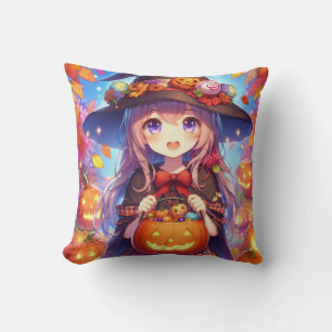 Almofada Bruxa do Halloween do Anime Bonito