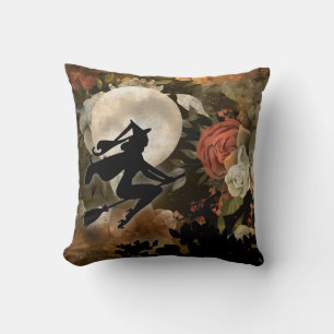 Almofada Bruxa e Lua Floral