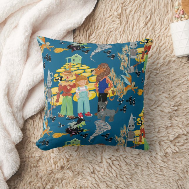 Almofada bruxa, espantalho e padrão de leão (Cobertor)