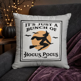 Almofada Bruxa Voadora Vintage Lua Hocus Pocus
