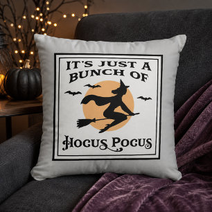 Almofada Bruxa Voadora Vintage Lua Hocus Pocus