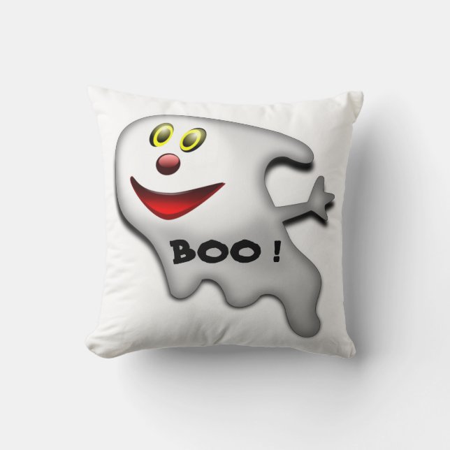 ALMOFADA BU! FELIZ DIA DAS BRUXAS GHOST (Frente)