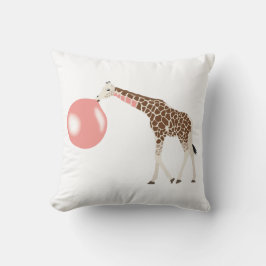 Almofada Bubble Gum Giraffe Soprando Bolha