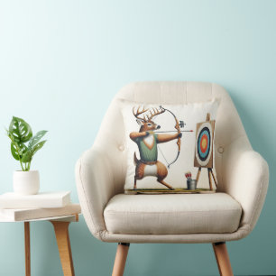 Almofada Buck Deer com Arco e seta