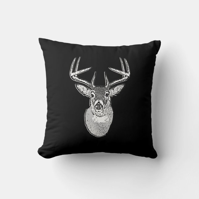Almofada Buck na cabeça do véu branco preto (Frente)
