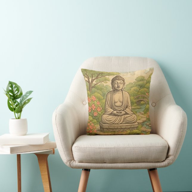 Almofada Buda em um Jardim (Cadeira)