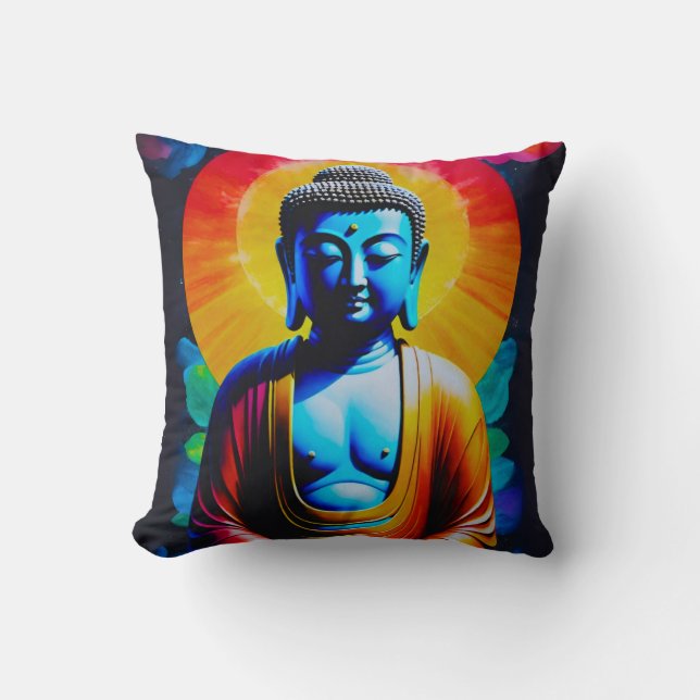 Almofada Buda Medita  (Frente)