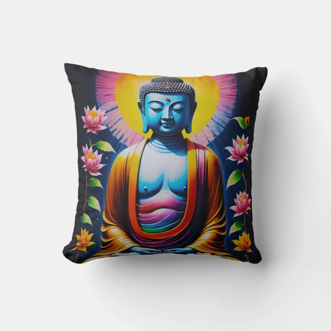 Almofada Buda - Mindfulness em Flor (Frente)