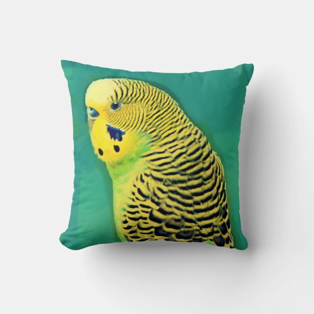 Almofada Budgie/travesseiro decorativo do Parakeet (Frente)