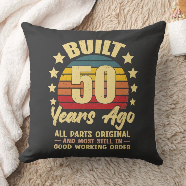 Almofada Built 50 Years Ago All Parts Original 50 Birthday (Cobertor)