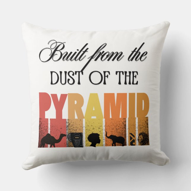 Almofada Built From Dust of The Pyramid | Throw Pillow (Verso)